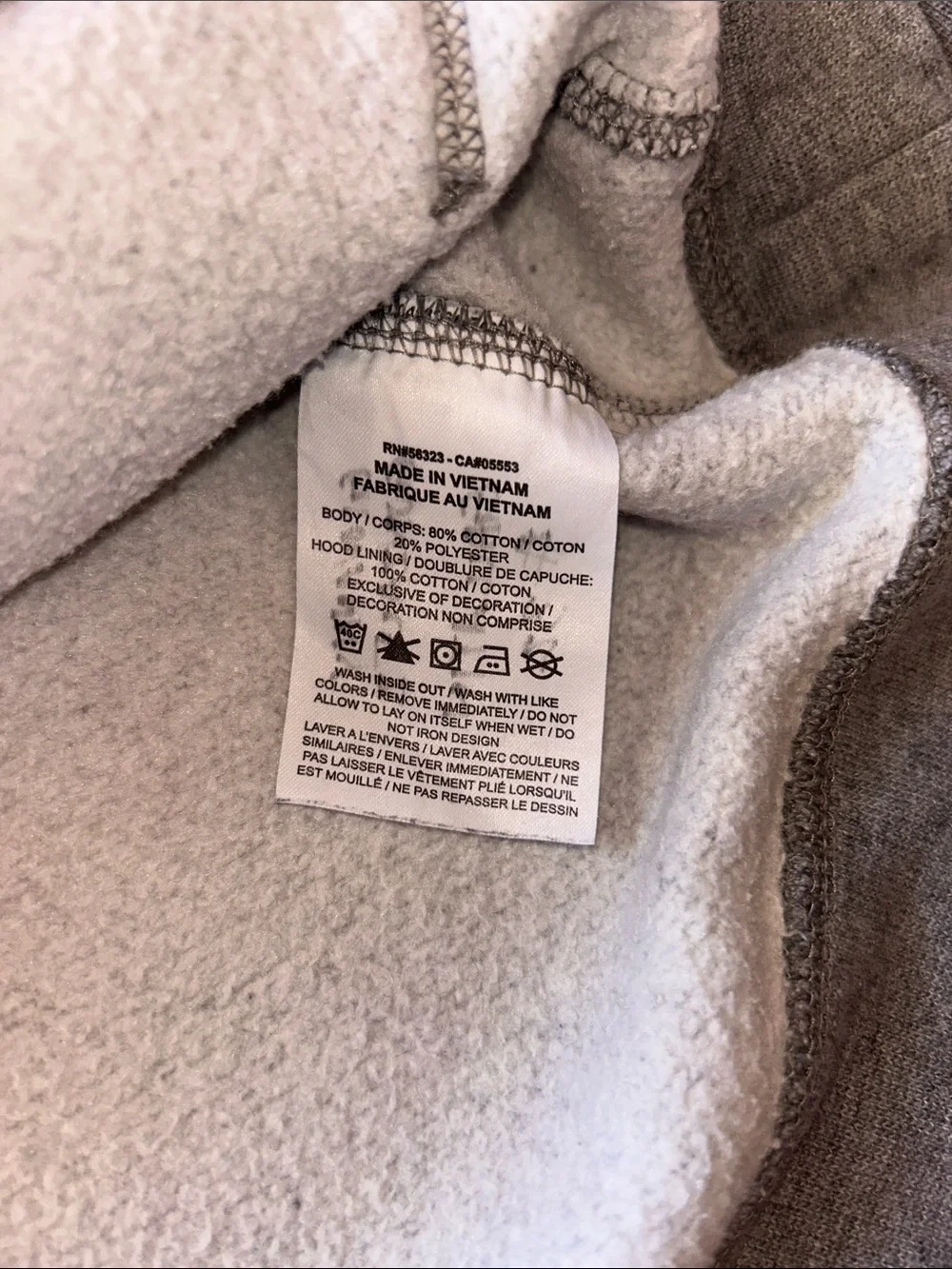 Nike Gray Pullover Hoodie with White Swoosh and Black NIKE Text